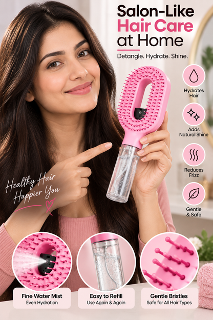 2-in-1 Spray Detangling Hair Brush.