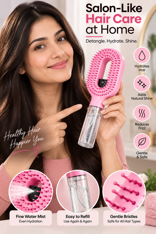 2-in-1 Spray Detangling Hair Brush.
