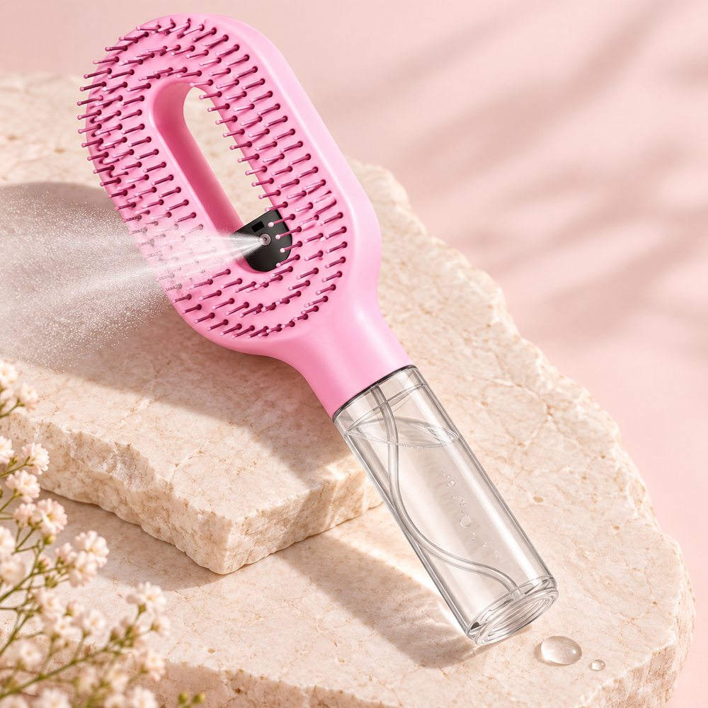 2-in-1 Spray Detangling Hair Brush.