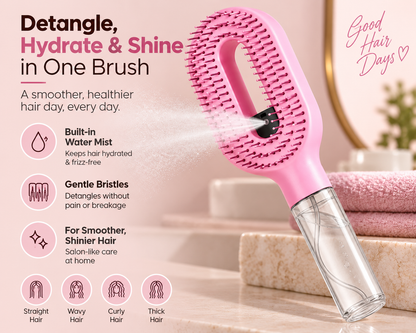 2-in-1 Spray Detangling Hair Brush.