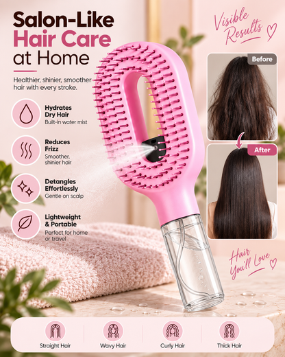 2-in-1 Spray Detangling Hair Brush.