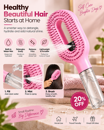 2-in-1 Spray Detangling Hair Brush.