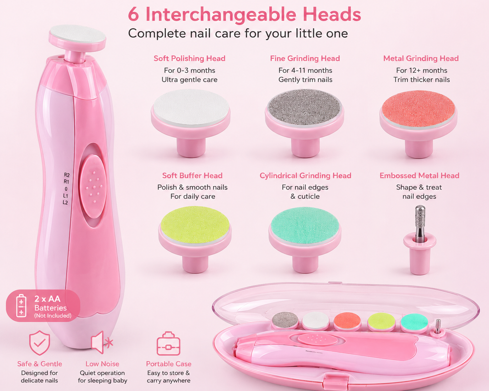 GentleTrim Electric Baby Nail Trimmer & Care Kit