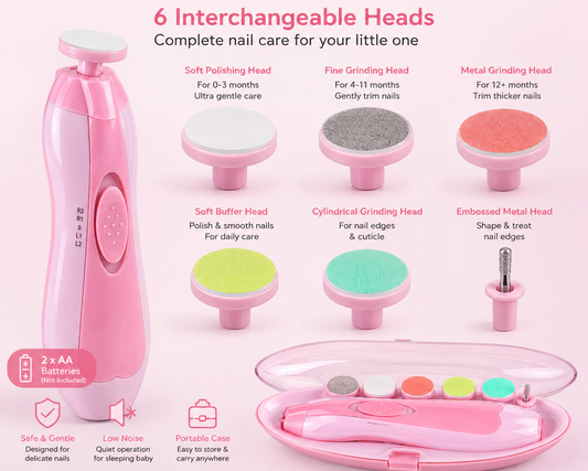 GentleTrim Electric Baby Nail Trimmer & Care Kit